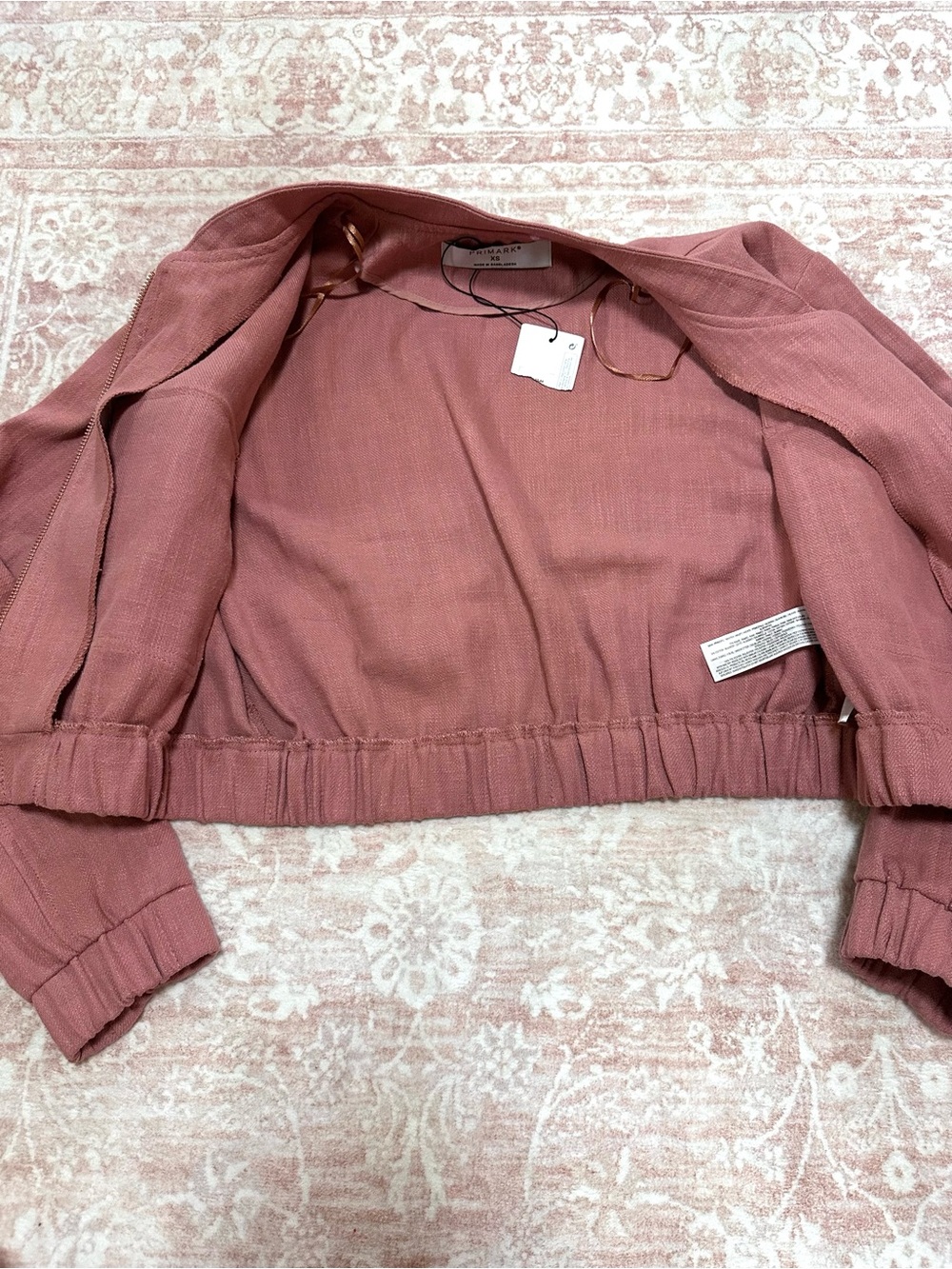 NWT 🪷 PRIMARK Dusty Rose Cropped Cargo Jacket - Picture 10 of 13